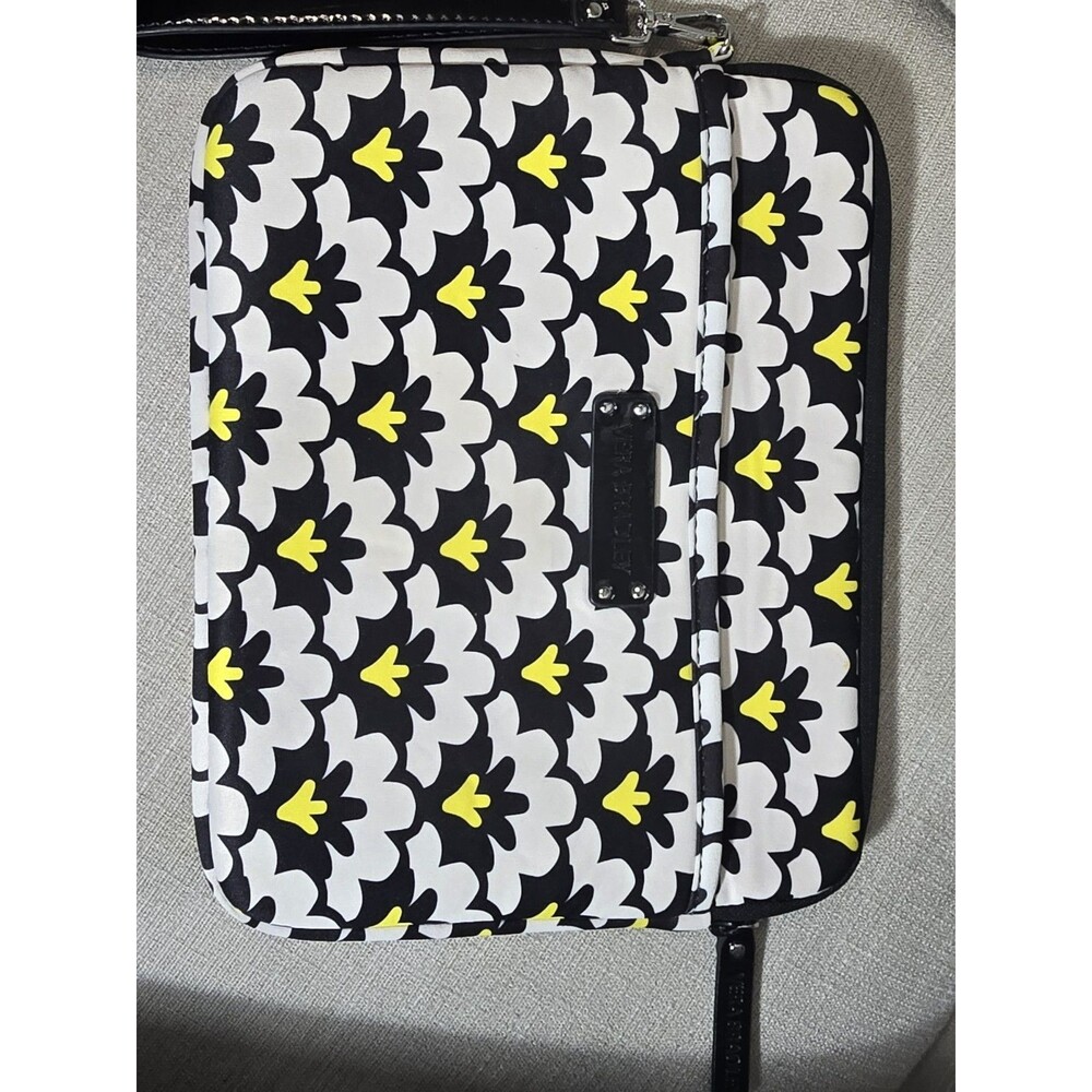 Vera Bradley iPad Tablet Sleeve Case Wristlet Zip Padded Black White Yellow